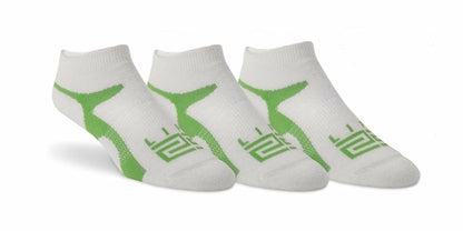 Merino Wool peds  - 3-pack White & Green